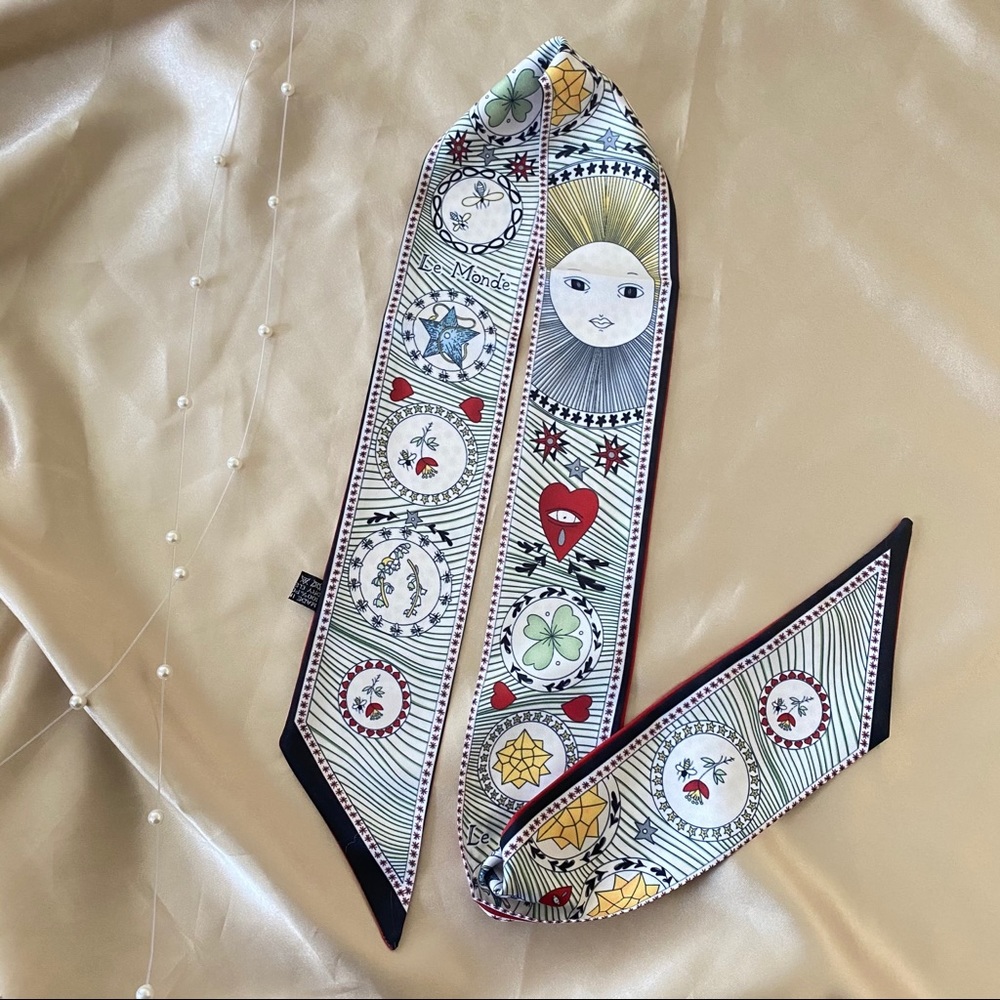 💕Last One Tarot Sun Heart Art Print Narrow Scarf - Picture 3 of 7